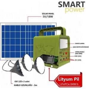 Electrozirve Lityum Akülü Solar Aydınlatma Seti - Görsel 1